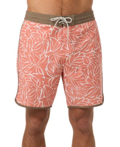 O'Neill Men's Cruzer Scallop Leaf Pattern Board Shorts