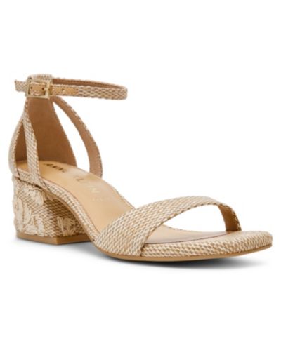 Anne Klein Женские босоножки Mia Raffia с ремешком на щиколотке и устойчивым каблуком