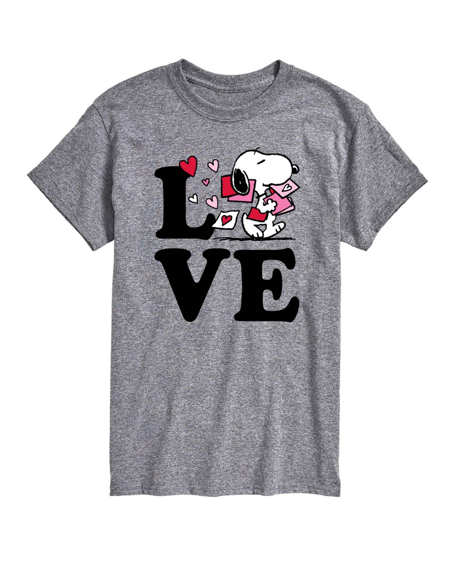 AIRWAVES Мужская футболка Peanuts Love Snoopy Printed Short-Sleeve Graphic