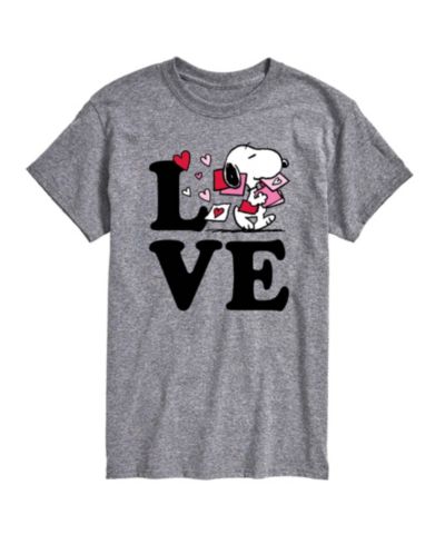 AIRWAVES Мужская футболка Peanuts Love Snoopy Printed Short-Sleeve Graphic