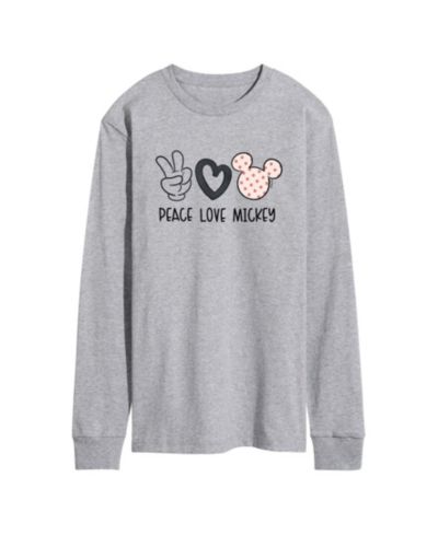 Мужская футболка с длинным рукавом AIRWAVES Disney Peace Love Mickey с принтом