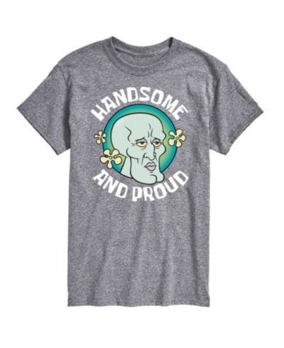 AIRWAVES Men's Handsome & Proud Squidward Printed Short-Sleeve Graphic T-Shirt