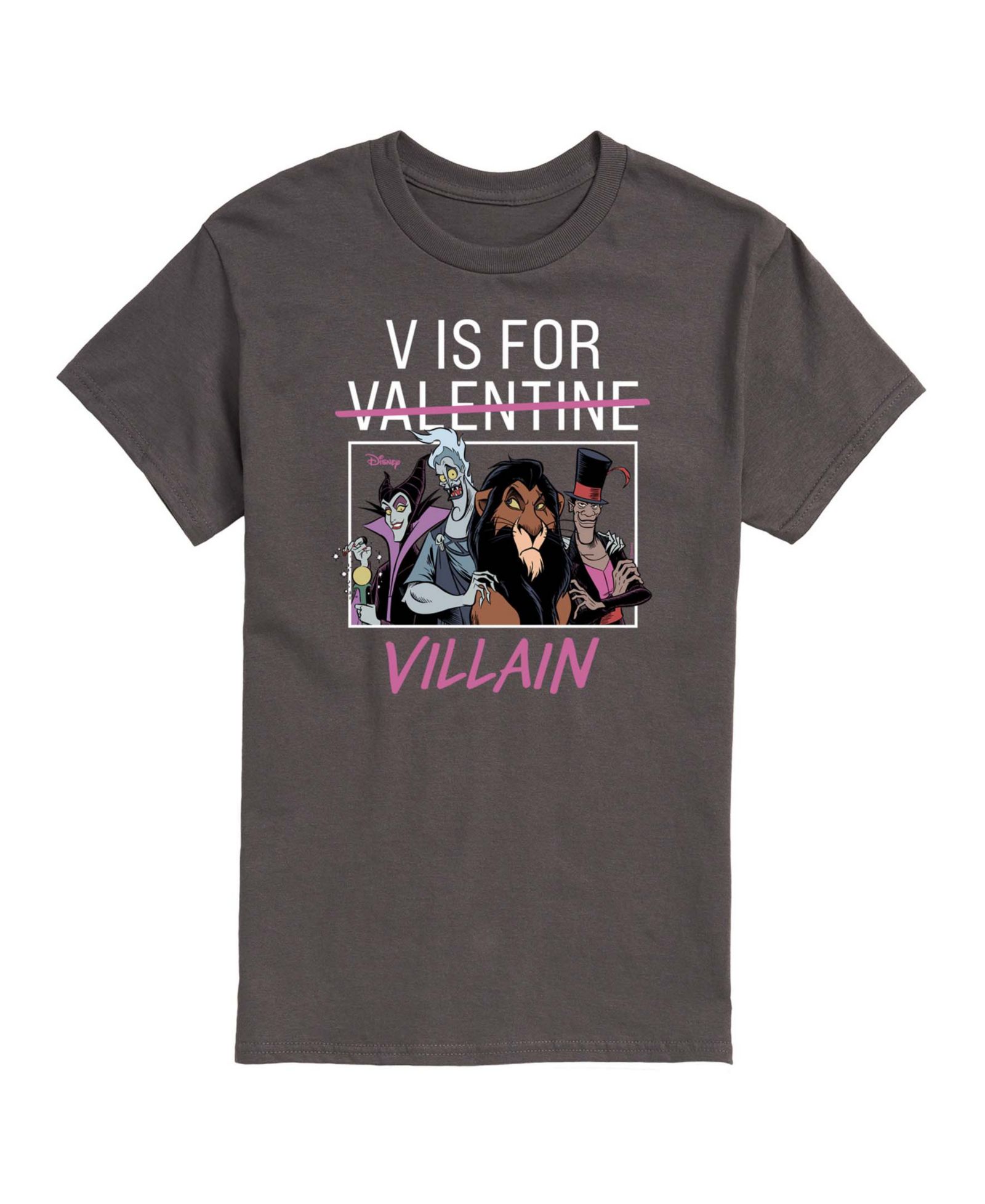 AIRWAVES Men's Disney Villains V is For Villain Printed Short-Sleeve Graphic T-Shirt