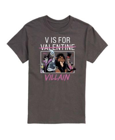 Мужская футболка AIRWAVES Disney Villains V is For Villain Printed Short-Sleeve Graphic T-Shirt
