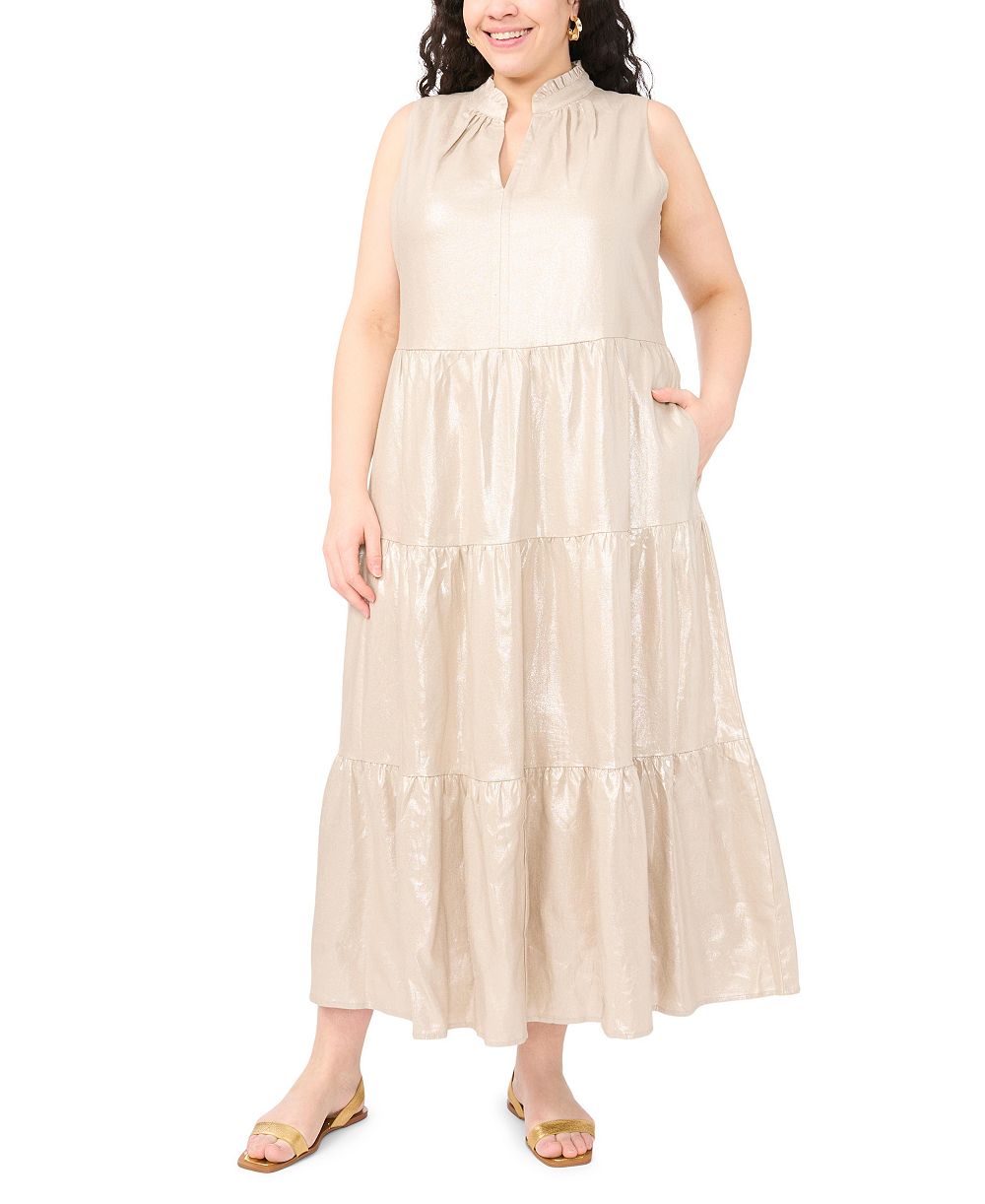 Женское платье Plus Size Vince Camuto Sleeveless Tiered Ruffle Maxi