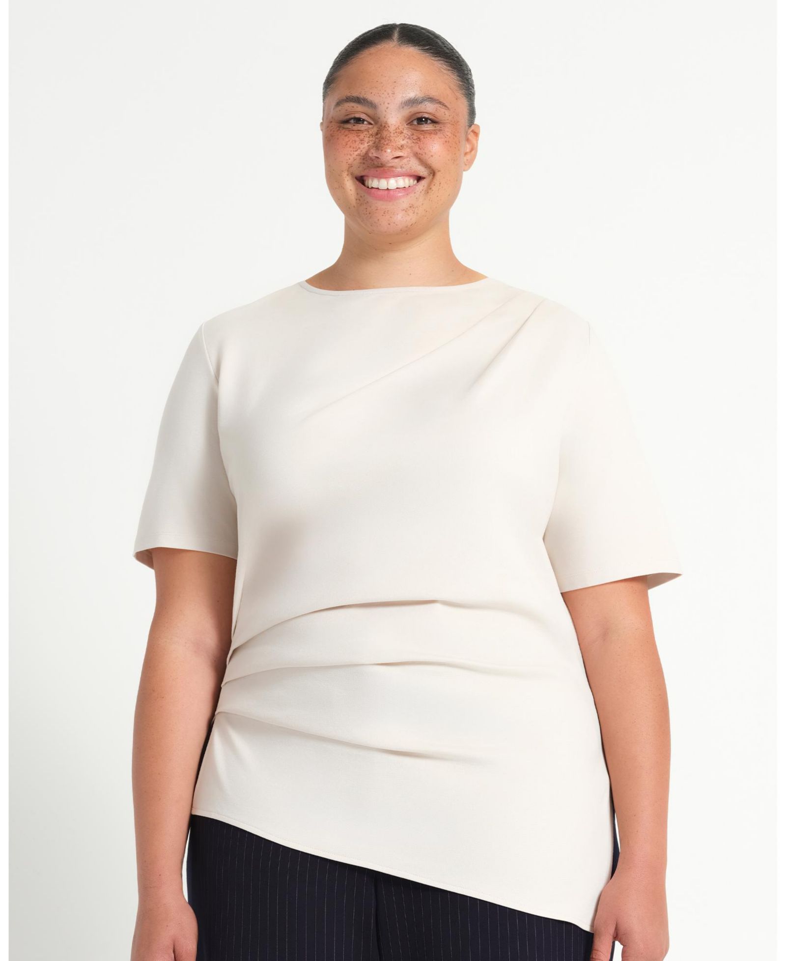 Женский топ ESTELLE Sasha Assymetric Pleated Modern Plus Size