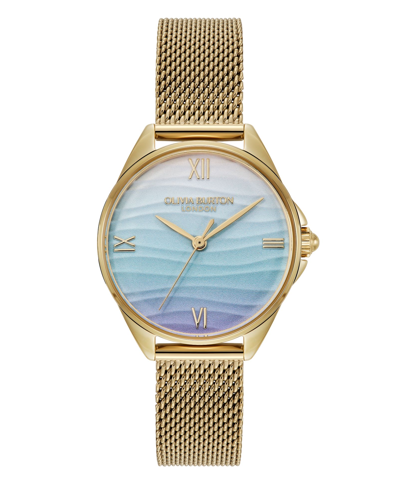 Olivia Burton Женские наручные часы Azure Gold Tone Stainless Steel Mesh, 30mm