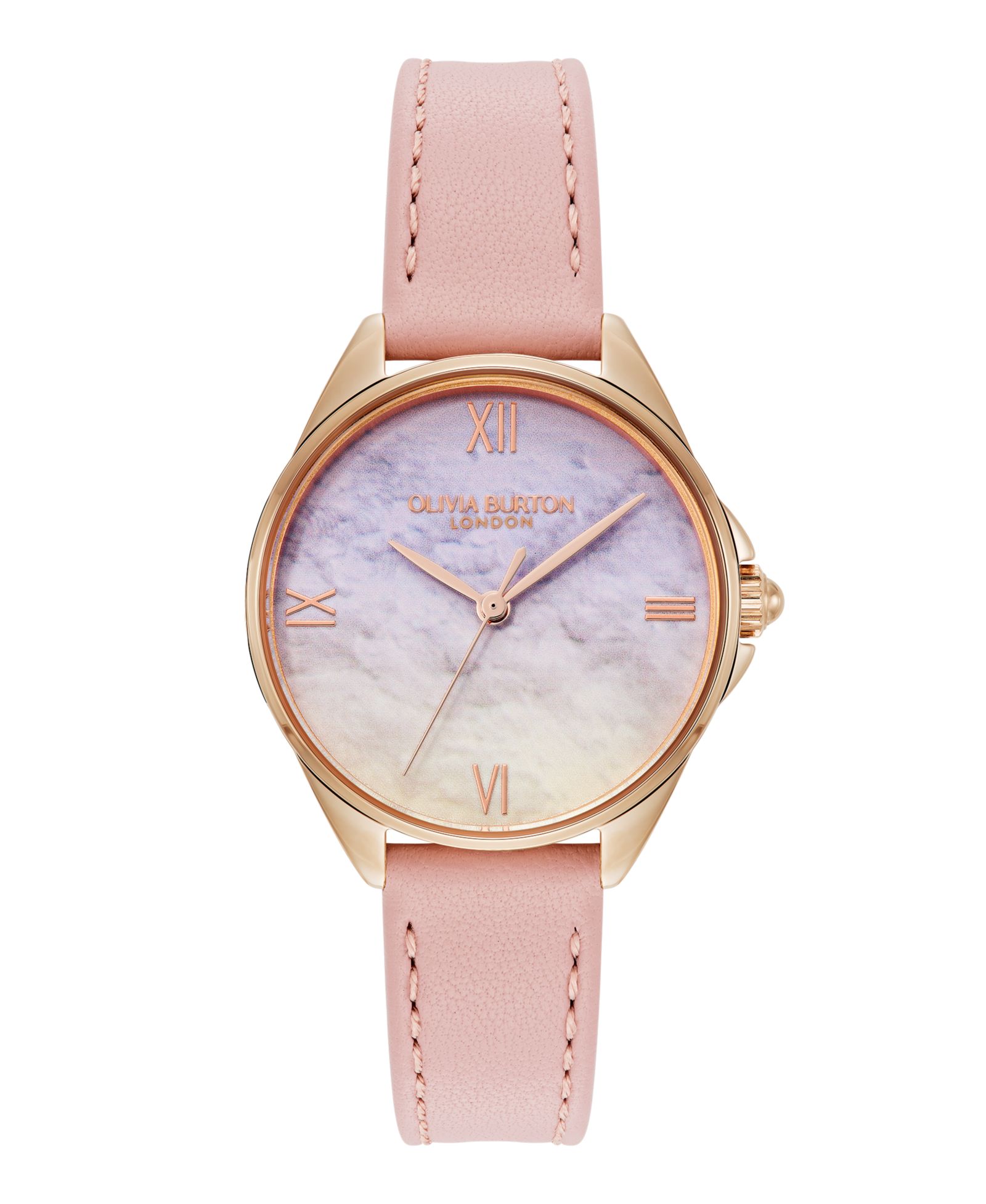 Женские часы Olivia Burton Azure Rose Leather Strap 30mm