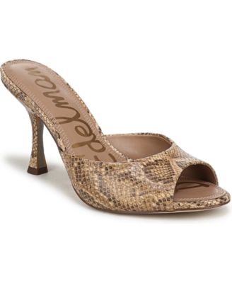 Light Sand Snake Print Leather