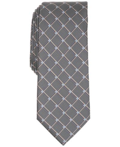 Alfani Men's Banks Geometric Pattern Slim Tie, Macy's Exclusive
