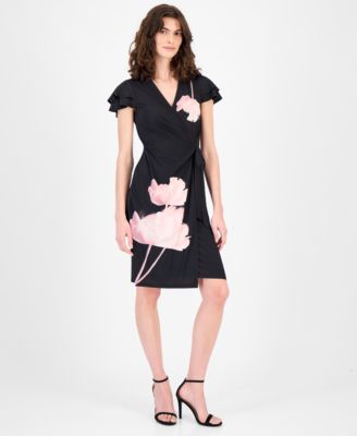 Женское платье Anne Klein с воланами и имитацией запаха