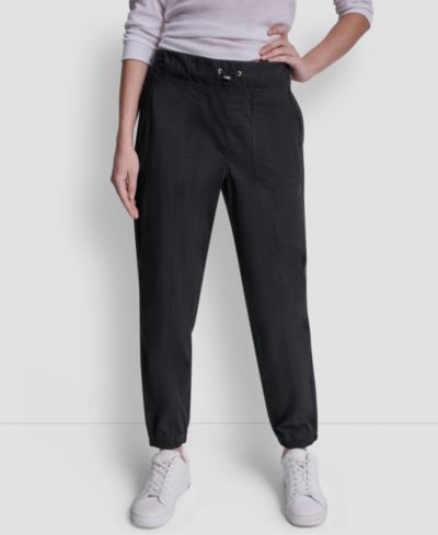DKNY Sport Женские хлопковые джоггеры с высокой посадкой