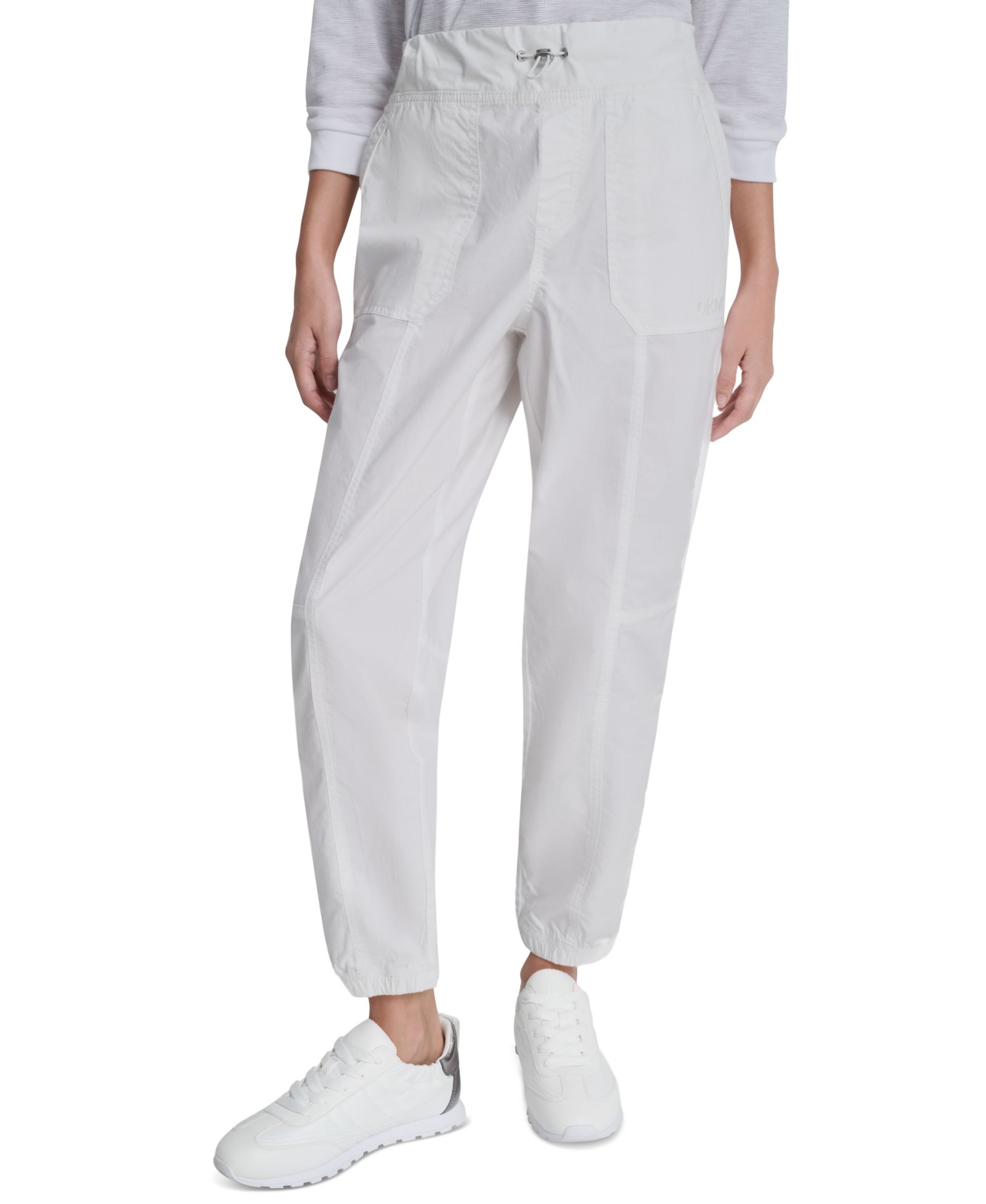 DKNY Sport Женские хлопковые джоггеры с высокой посадкой
