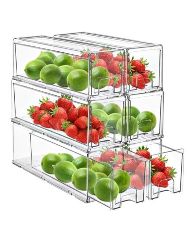 Органайзеры для холодильника Sorbus 6 шт. прозрачные многоярусные