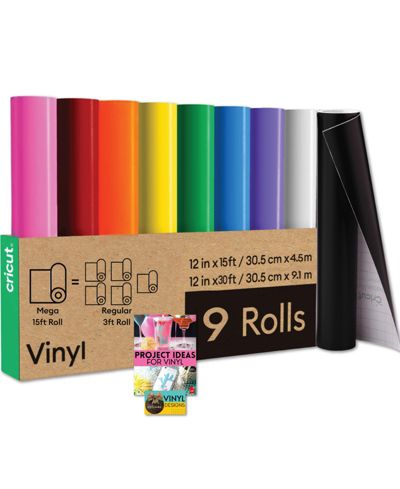 Набор виниловых рулонов Cricut Premium Rainbow Vinyl 9 Bulk