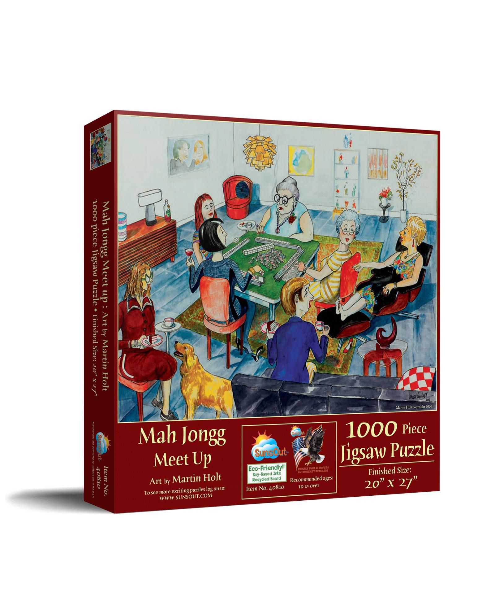 Sunsout Mah Jongg Meet Up 1000-Piece Interlocking Jigsaw Puzzle, Ages 15+