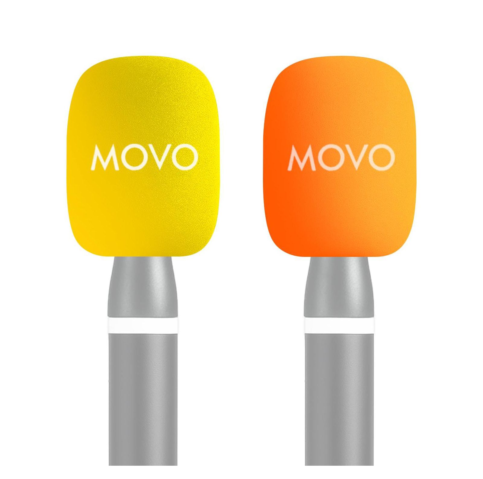 Цветные ветрозащитные насадки Movo HWS-2 WMX-HM2 & Rode Interview GO (Yellow/Orange)