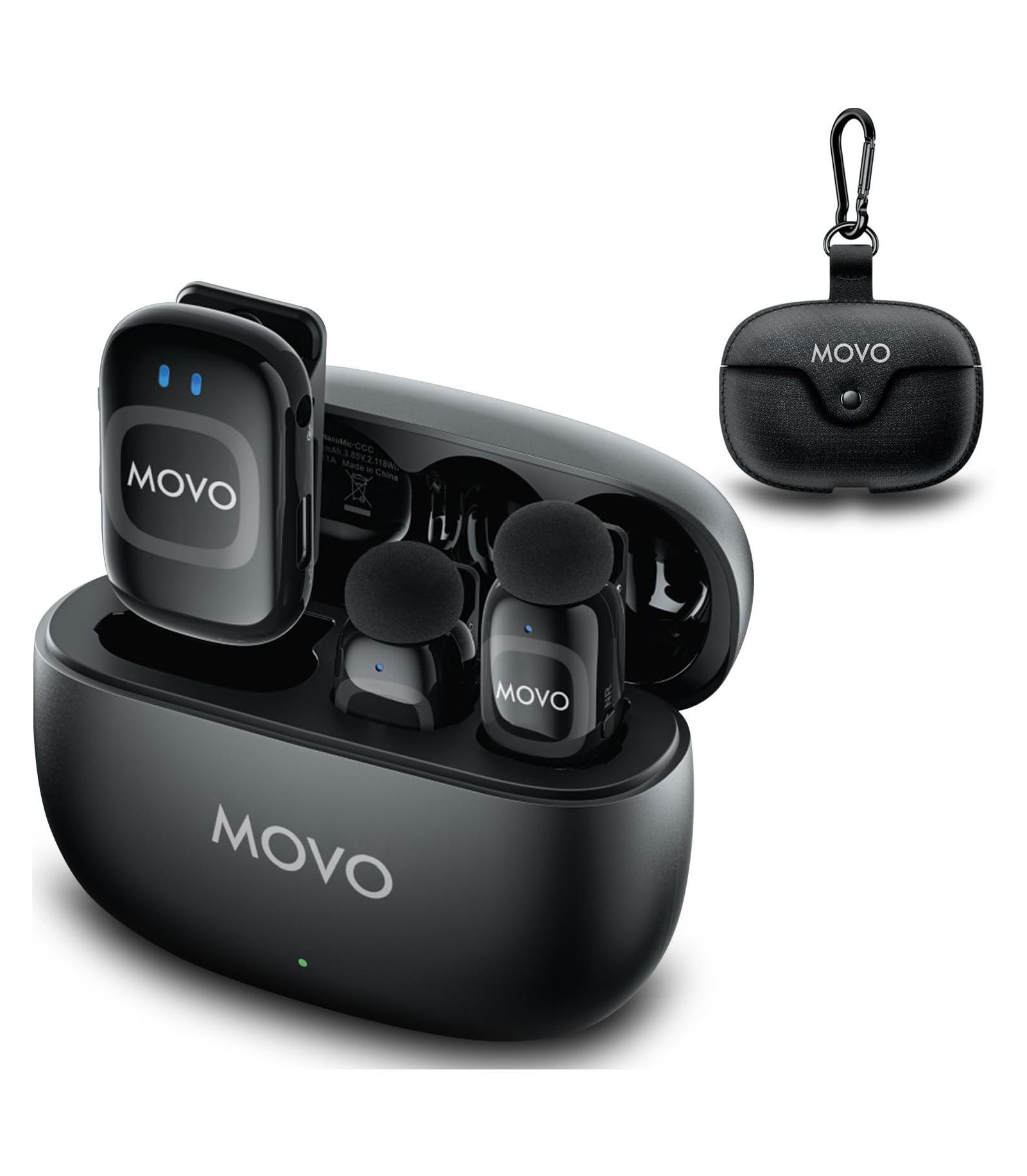 Movo NanoMic Wireless Rechargeable Lavalier Microphone System for DSLR and Mirrorless Cameras