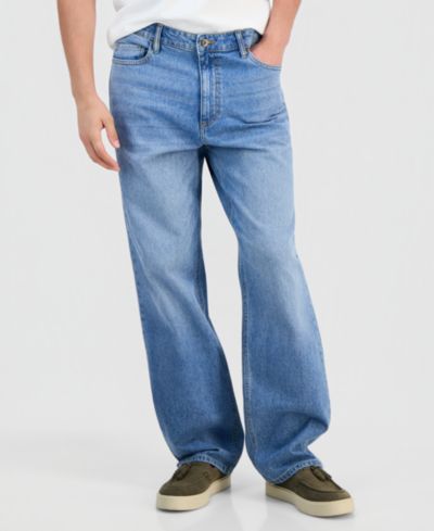 Sun + Stone Мужские Loose-Fit Jeans, Palm Wash