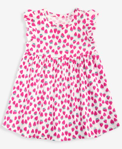 Детское платье First Impressions Baby Girls' 0M-24M Strawberry-Print
