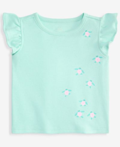 Детская футболка с воланами First Impressions Mix & Match Turtles 3M-24M