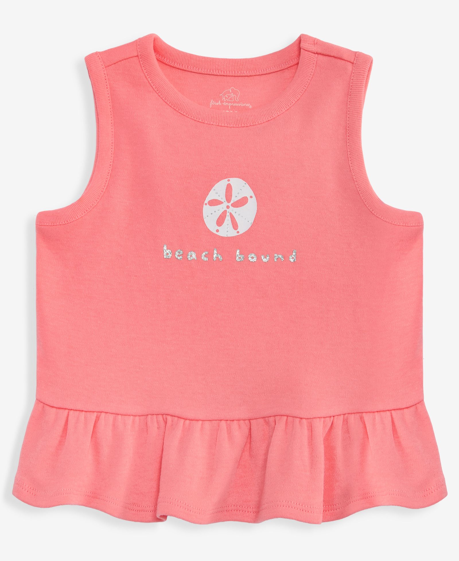 Топ First Impressions Baby Girls' 3M-24M Mix & Match Sand Dollar Peplum