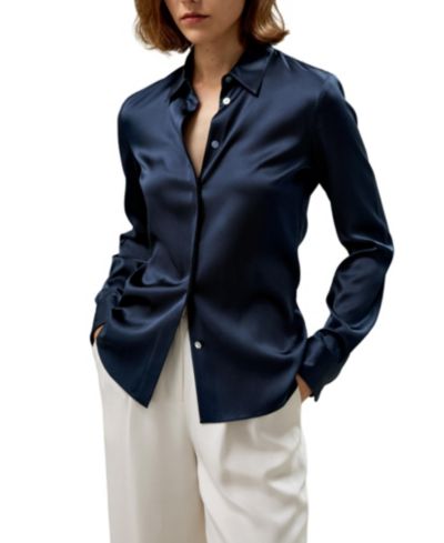 LILYSILK Women's Elegant Silhouette Silk Shirt
