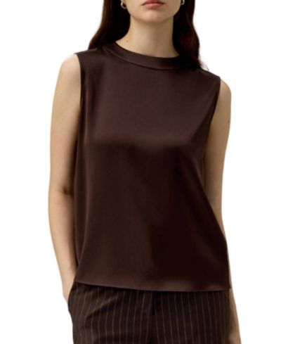 LILYSILK Women's Sleeveless Round Neck Silk Top