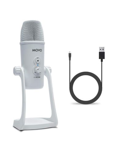 Movo USB микрофон для компьютера, белый, UM700W