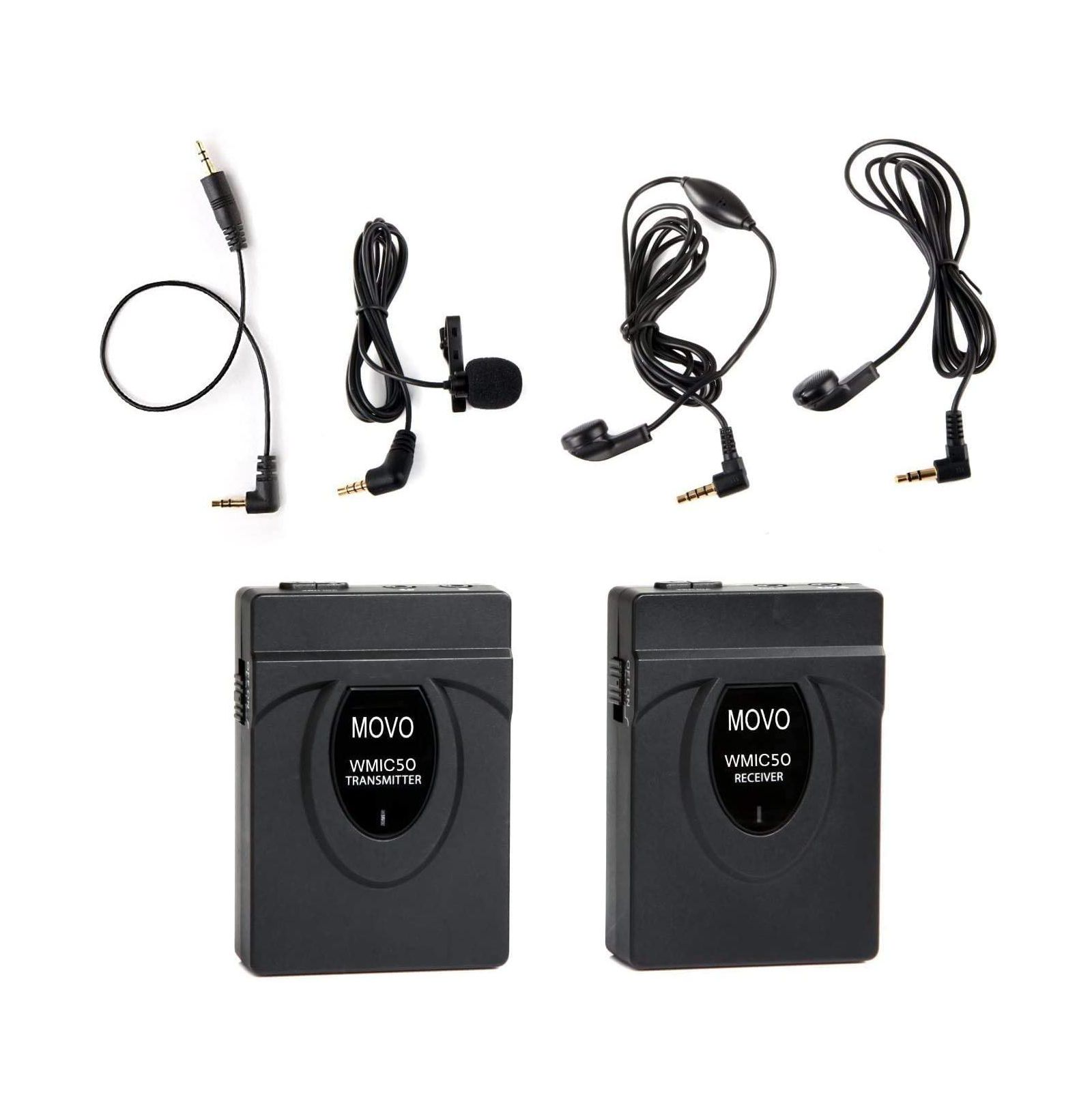 Movo WMIC50 Wireless Lavalier Microphone System for Cameras