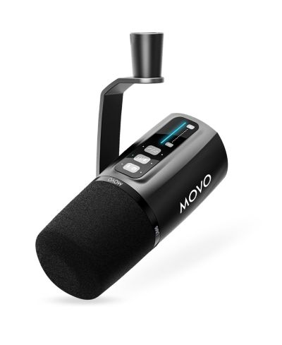 Movo UM6 Built-in GainCast Preamp Dynamic Podcast Microphone for Computers and Mobile Devices