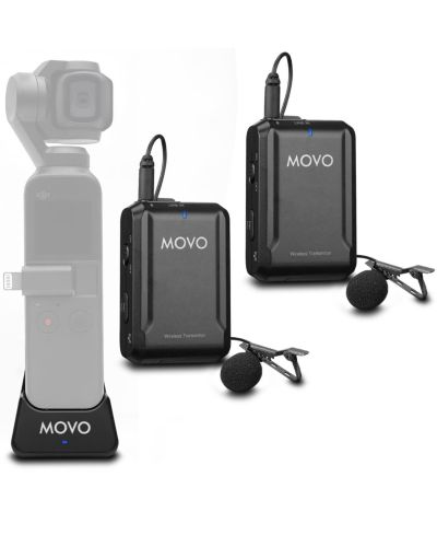 Беспроводной лавальевый микрофон Movo Edge-OP-Duo для Osmo Pocket 1 и 2