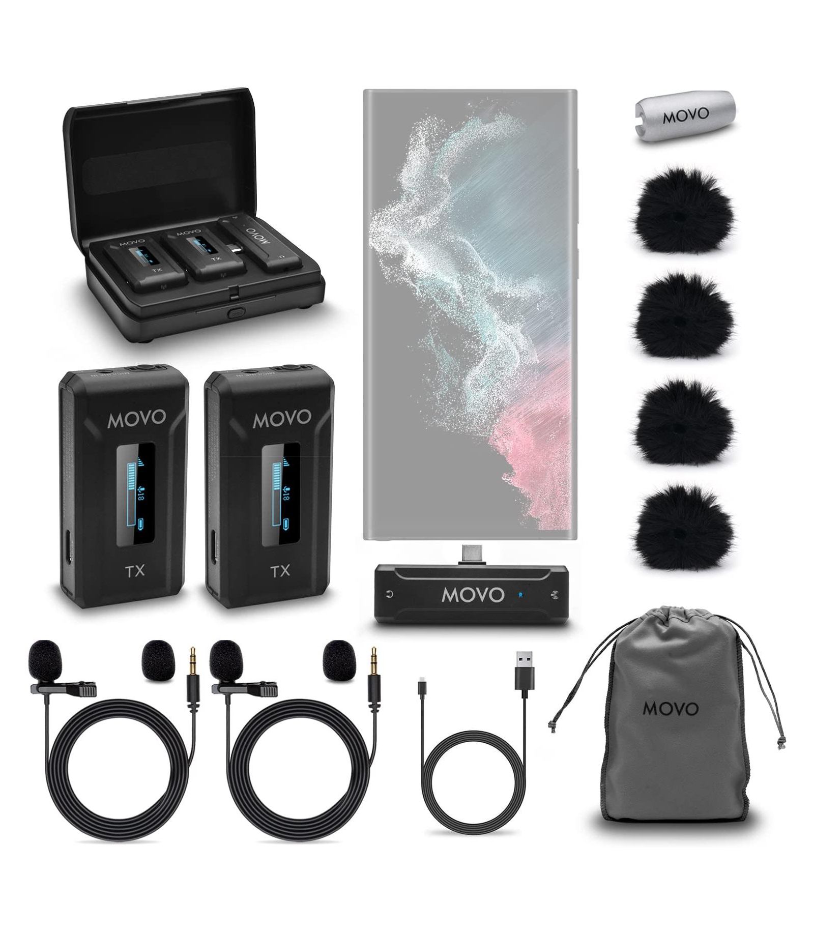 Movo WMX-2-C беспроводная микрофонная система Duo для USB-C