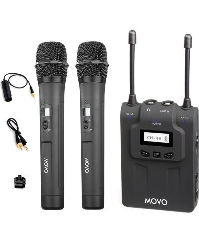Movo WMIC80 беспроводная ручная микрофонная система с 2 микрофонами
