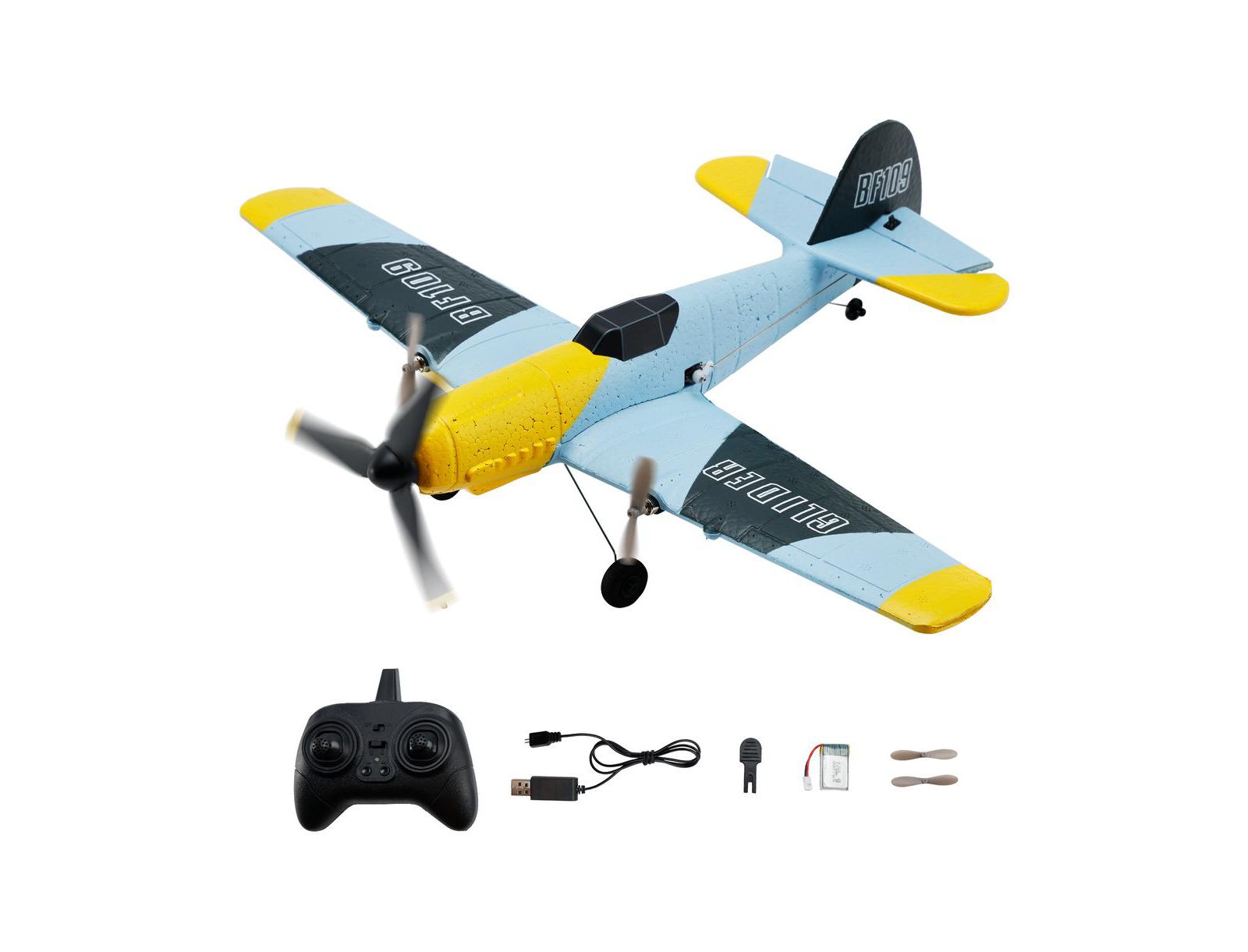 Радиоуправляемый самолет Bruce & Shark BF-109 с 6-Axis Gyro Stabilization