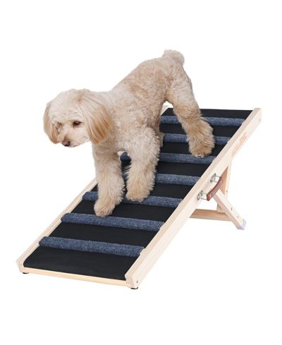 Adjustable Wooden Folding Pet Ramp, 39.3"