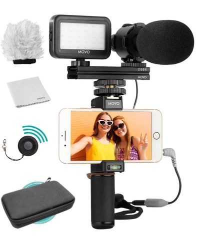 Набор для влога Movo Vlog Kit V7 с микрофоном, светом и беспроводным пультом