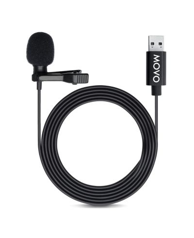 Компьютерный микрофон Movo M1 USB Lavalier Lapel Clip-on Omnidirectional Condenser для PC и Mac