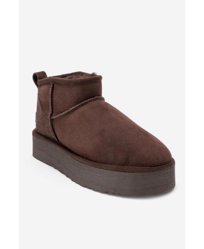 Женские кожаные ботильоны на платформе Forever & Always Shoes Havana Leather Platform Ankle Boot