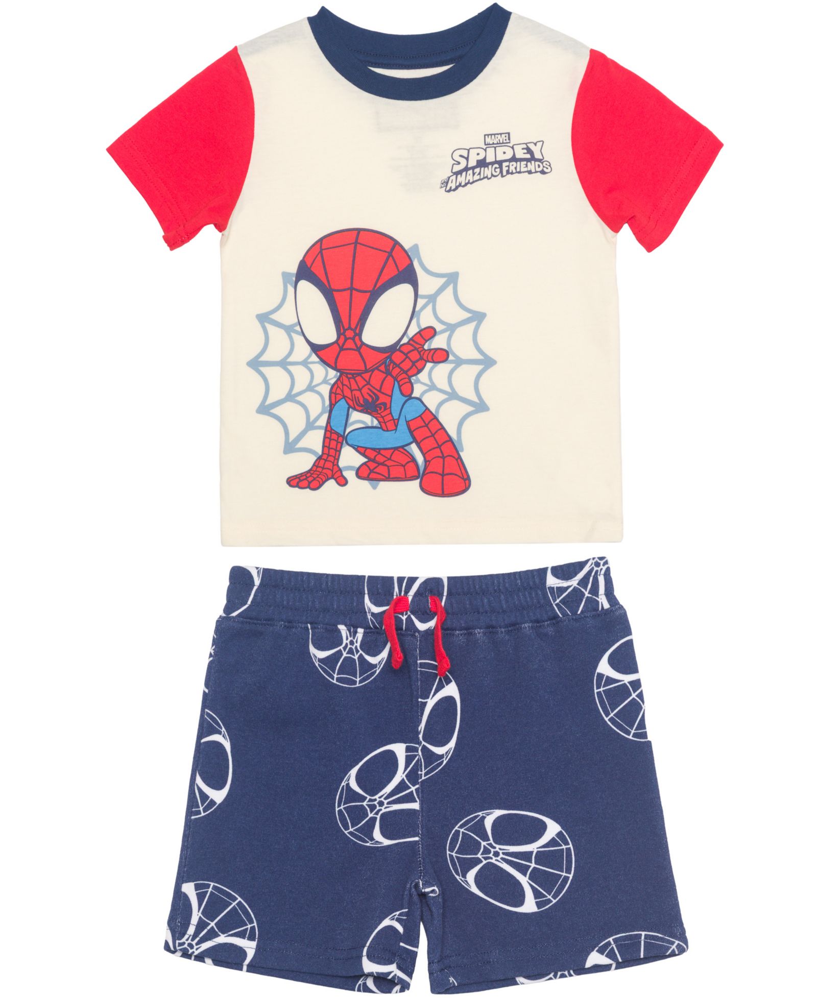 Spider-Man комплект из футболки и шорт Spidey and His Amazing Friends для малышей 2T-5T