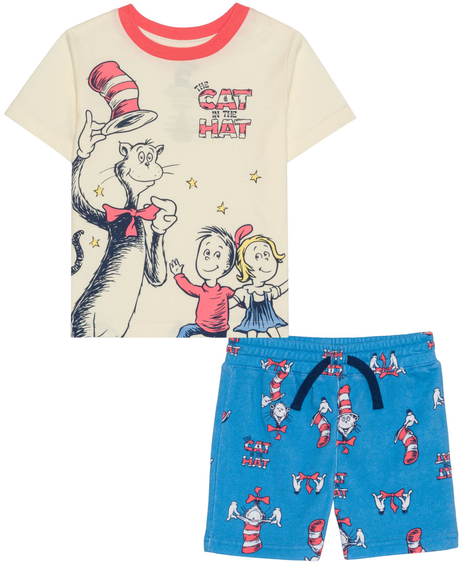 Комплект Dr. Seuss The Cat In the Hat T-Shirt и Shorts для малышей, 2-Piece Set