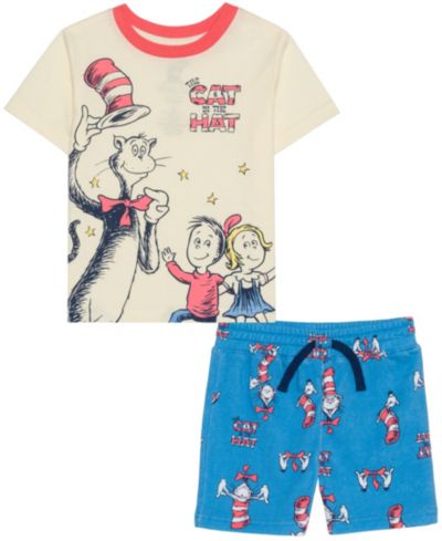 Комплект Dr. Seuss The Cat In the Hat T-Shirt и Shorts для малышей, 2-Piece Set