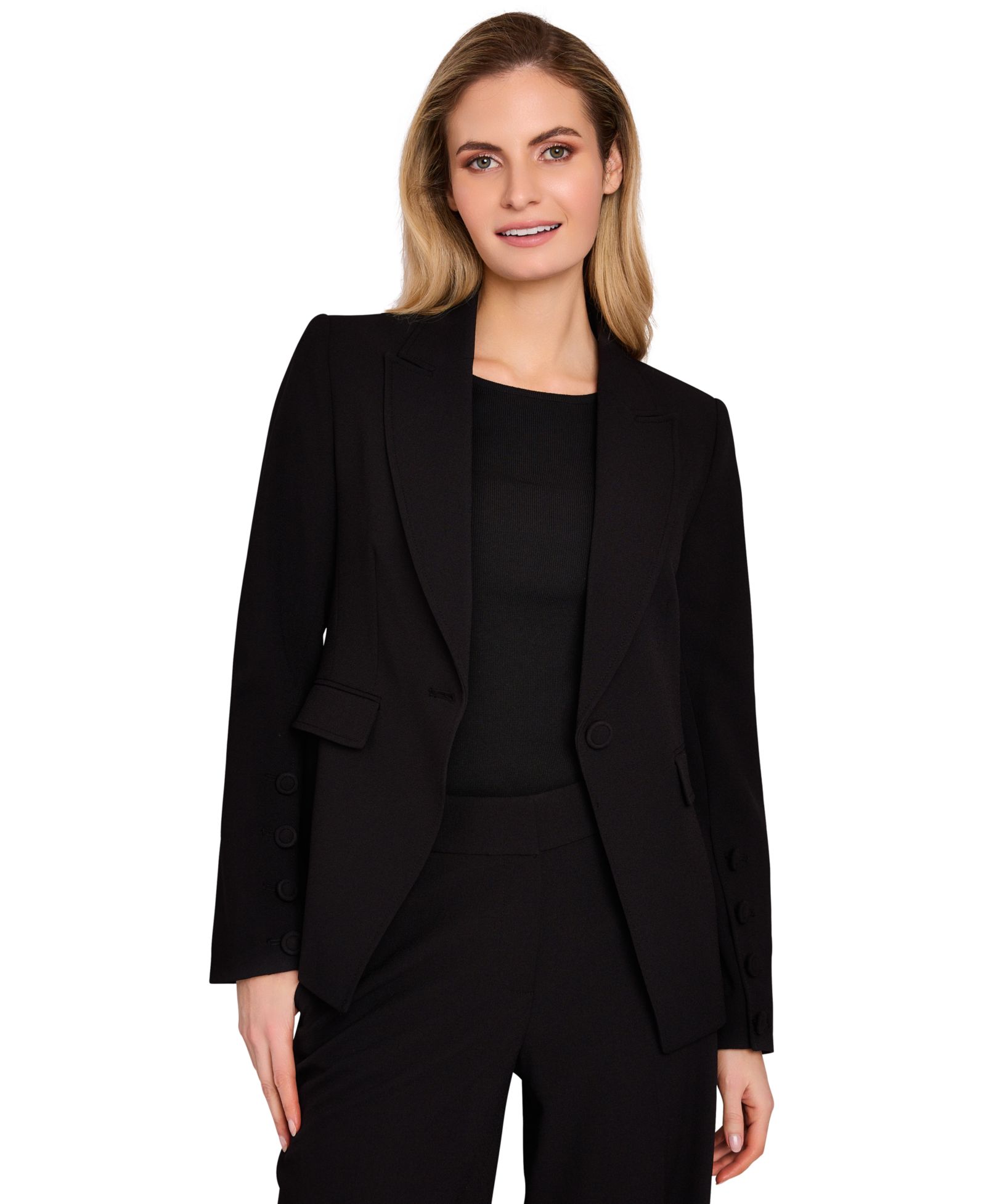 Tahari ASL Women's One-Button Peak-Lapel Blazer
