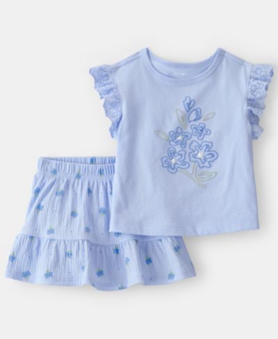 Комплект из 2-х предметов Carter's Baby Girls' Floral Top & Skort