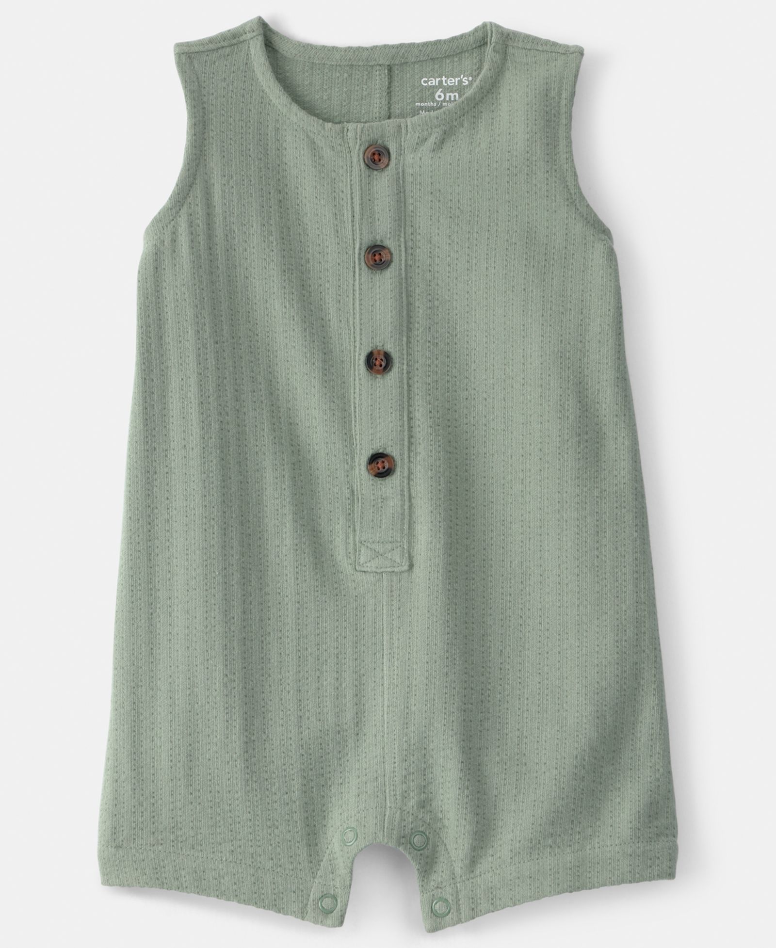 Carter's Baby Boys' Solid Sleeveless Romper