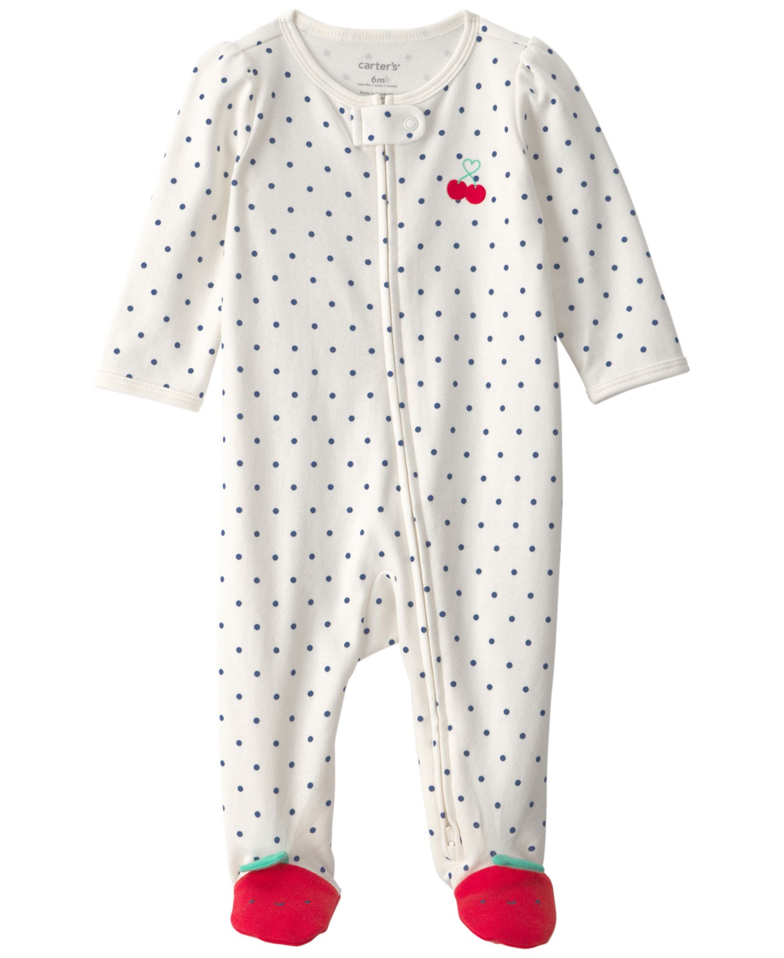 Carter's Baby Girls' Cherry 2-Way Zip Sleep & Play Pajama