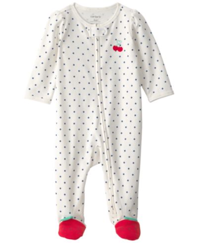 Детский комбинезон Carter's Baby Girls Cherry 2-Way Zip Sleep & Play Pajama