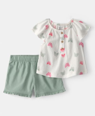Carter's Детский комплект из топа и шорт Butterfly