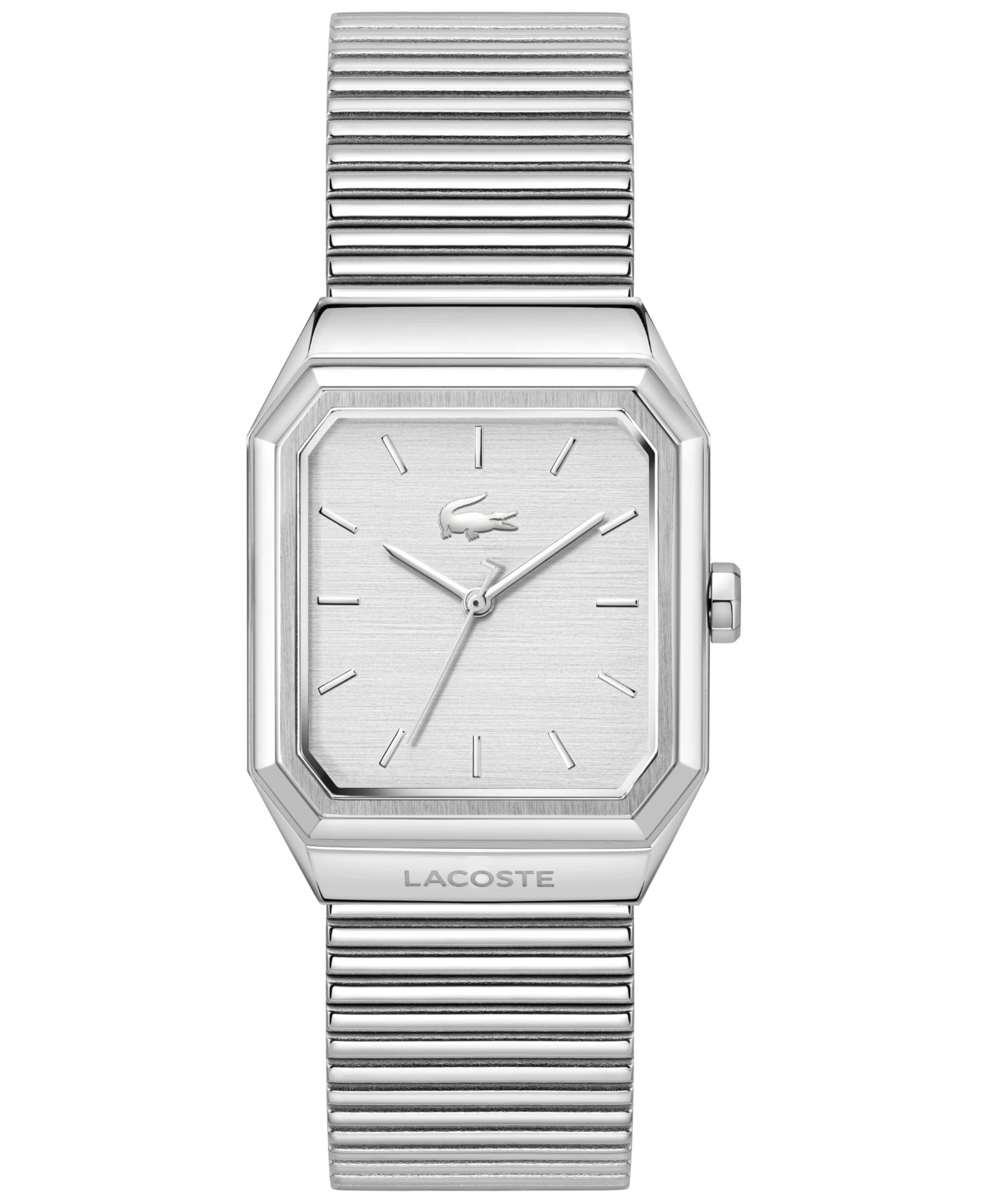 Часы Lacoste Men's Rene Silver Tone Stainless Steel Mesh Bracelet 31x32mm