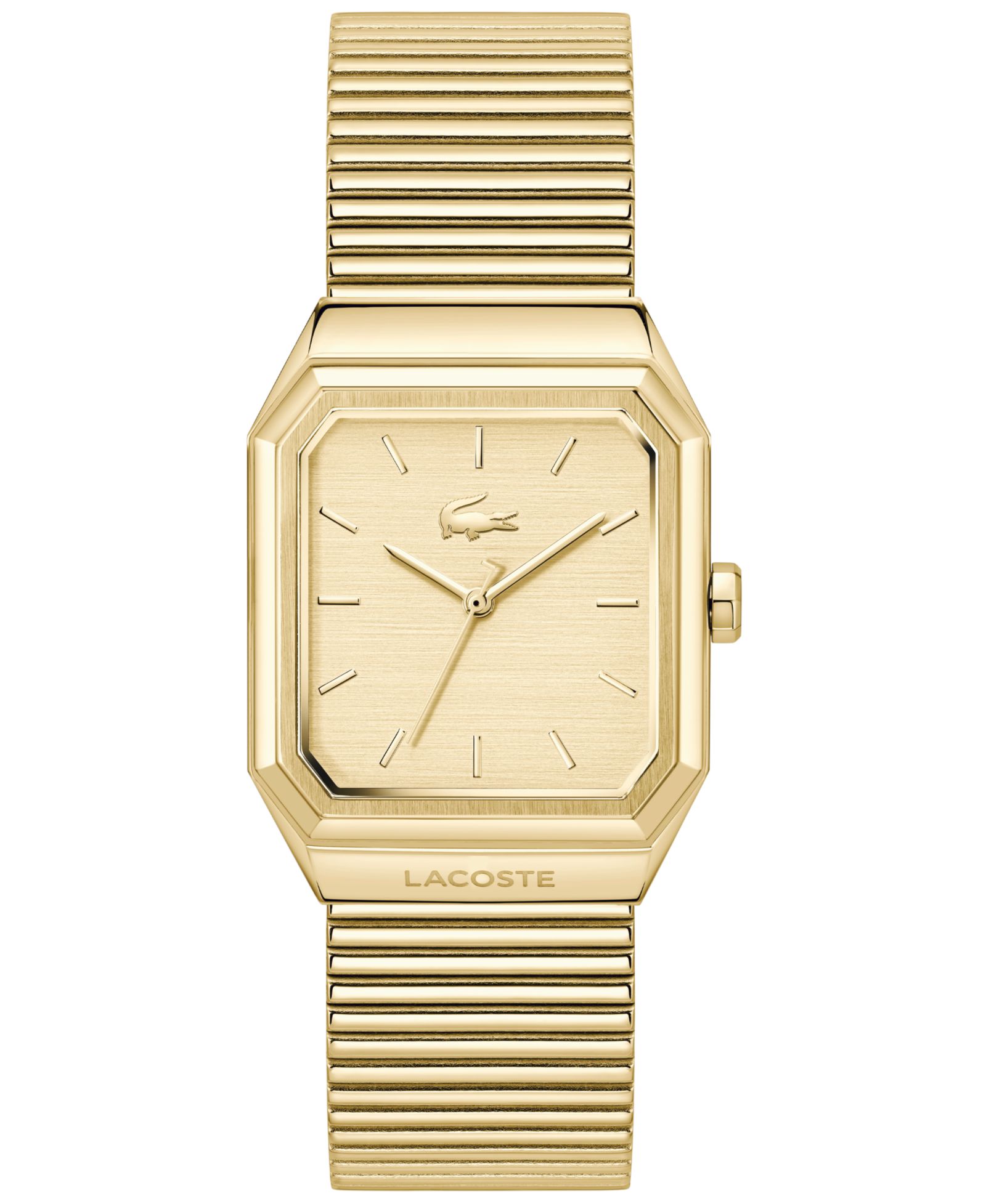 Мужские часы Lacoste Rene Gold Tone Stainless Steel Mesh Bracelet, 31x32mm